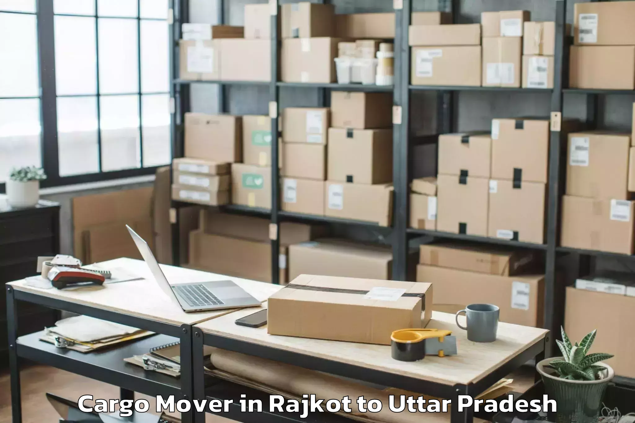 Quality Rajkot to Phoenix United Mall Bareily Cargo Mover